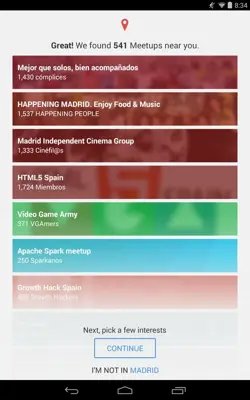 Meetup android App screenshot 4